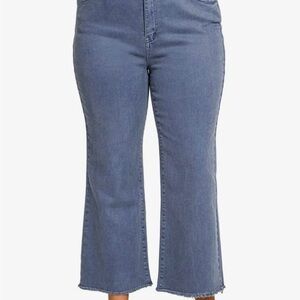Zenana Outfitters Mid-Rise Cropped Flare Jeans - Denim Blue